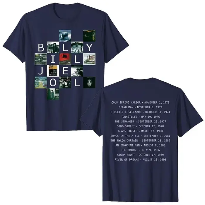 Billy Joel - MSG Subway T-Shirt Albums ensemble liste