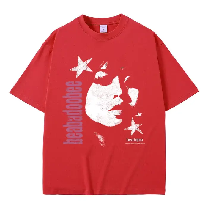 Beabadoobee visage impression T-shirts hommes femmes Hip Hop mode Pop musique T-shirts décontracté c