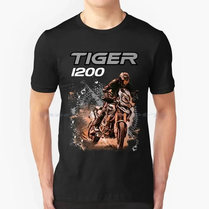 Tiger 1200 2022 T Shirt 100% Coton Tee Hurcycles, Big Trail Hurbike Adventure Bikers Motoarte Hurspo