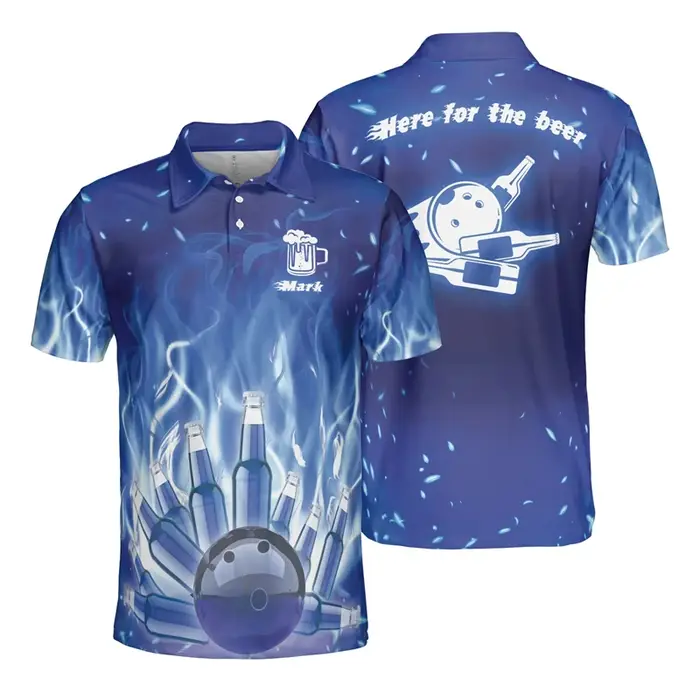 Polo à motif de bière et de sport pour hommes, Économie à la mode College en 3D drôles, Modules de g