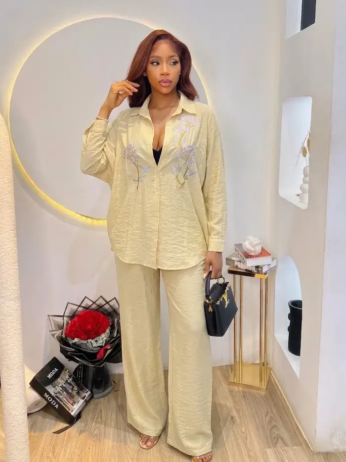 Ensemble pantalon femme deux pièces