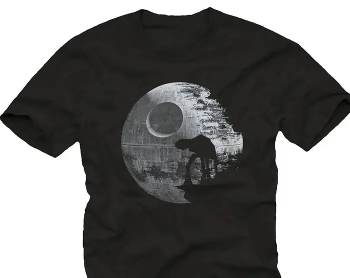 Vintage Star T-Shirt noir à l'ombre imprimé