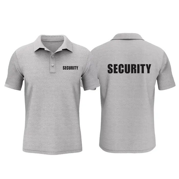 Polo de sécurité été hommes décontracté personnel événement travail vêtements t-shirts coton à manch