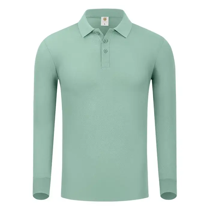 Polo uni à manches longues pour hommes et femmes, T-shirt à revers, Polos de golf, Vêtements régulie