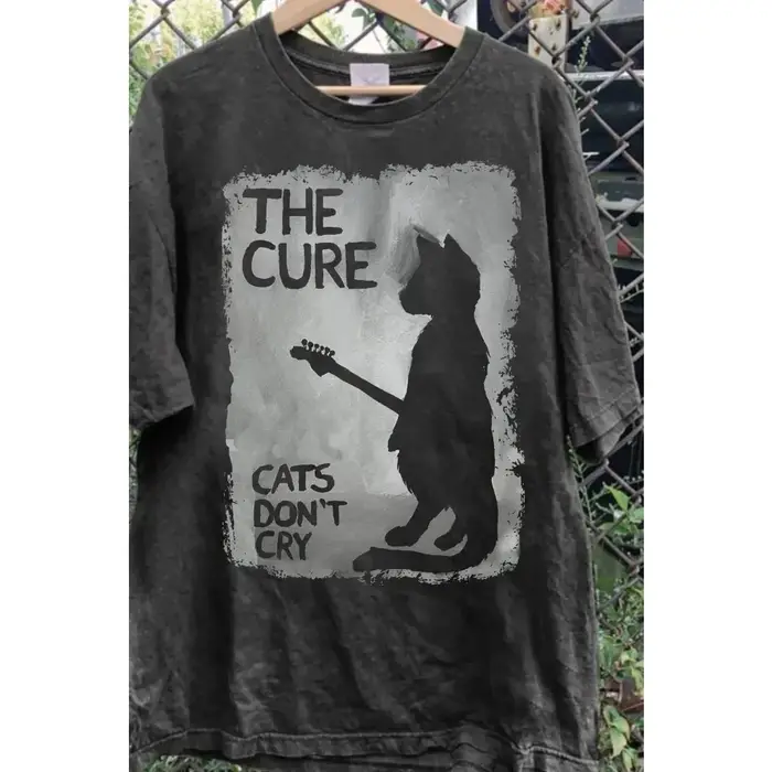 T-shirt The Cure Cat, T-shirt pour hommes, style rock alternatif indépendant des années 90, nouveau 