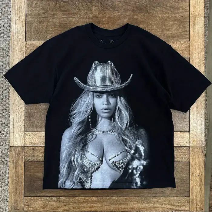 T-shirts de chanteur américain Beyonce Face Boxy imprimé graphique