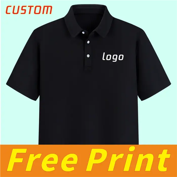 Haut de gamme polo shirt personnalisé été manches courtes impression icône logo revers t - shirt bro