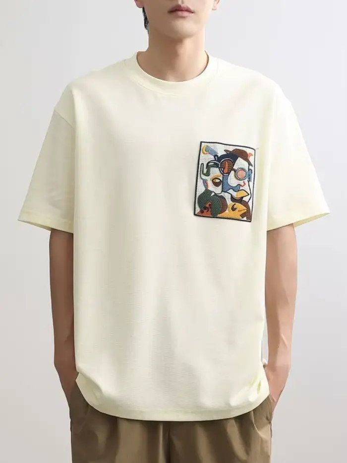 T-shirt col rond pour hommes