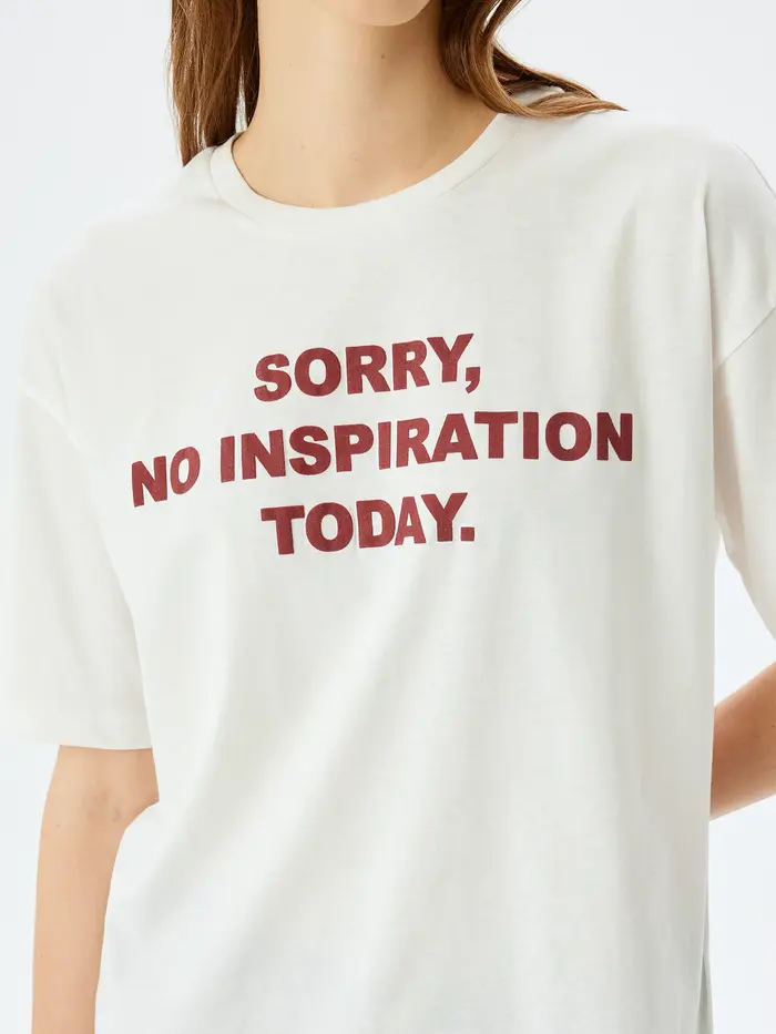 T-shirt blanc avec inscription SORRY