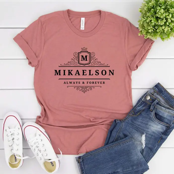 T-shirt journal des Vampire Mikaelson, Always and Forever, Original, Fans