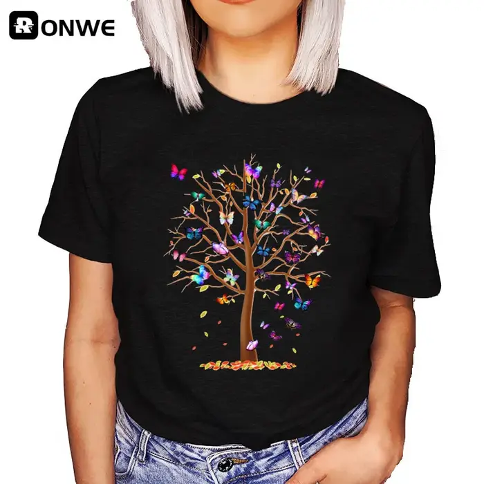 T-shirt noir graphique drôle pour femme