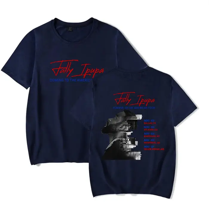 Fally Ipupa venue à la tournée américaine T-shirt décontracté à manches courtes hommes femmes t-shirts
