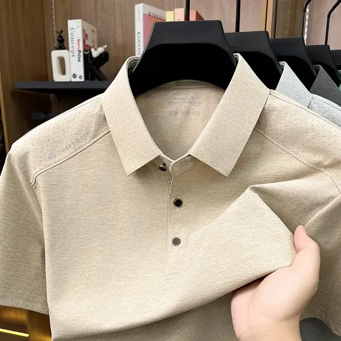 Polo respirant pour homme avec patte de boutonnage