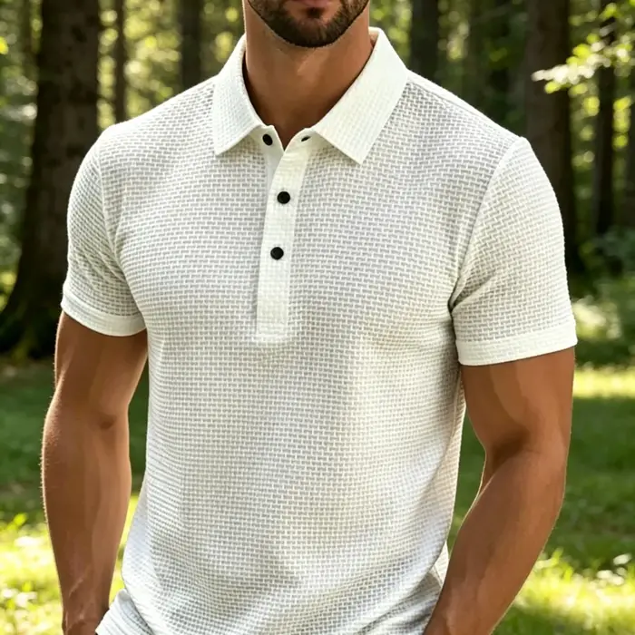 Polos de travail haut de gamme pour hommes à manches courtes