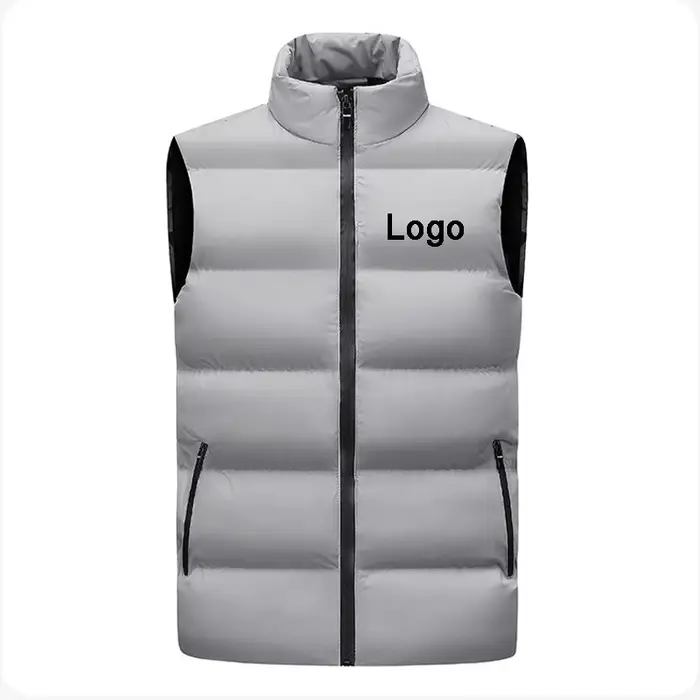 Gilet sans manches personnalisé avec fermeture éclair pour homme