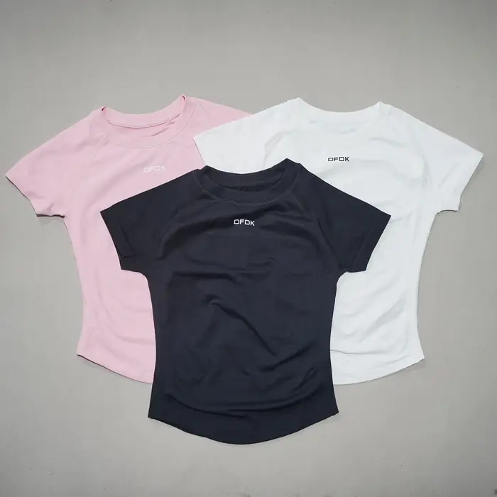 DFDK T-shirt de sport à col rond pour femme
