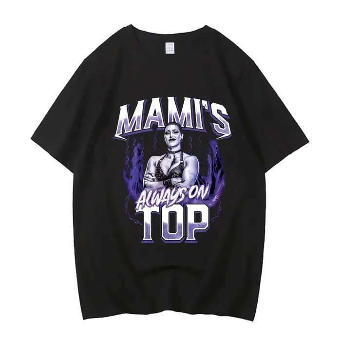 Fête des mères je suis votre Mami Rhea Ripley t-shirts hommes haute qualité coton lundi nuit