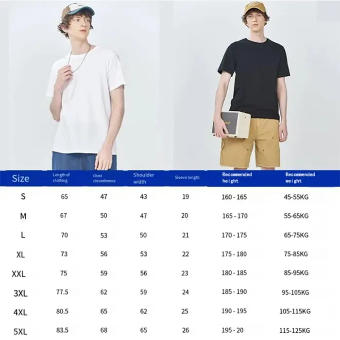 T-shirt personnalisé pour homme en 100 % coton