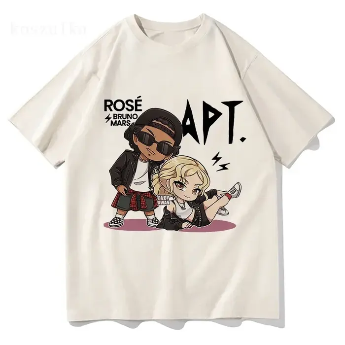 ROSE Bruno Mars APT T-Shirt mode hommes/femmes Harajuku graphique