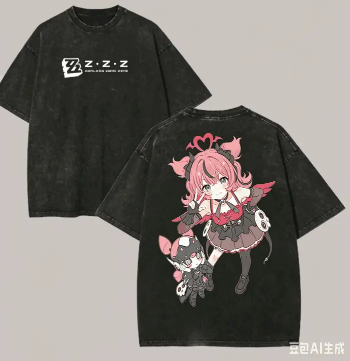 Zenless Zone Zero T-shirt délavé pour les amateurs d'anime, style Harajuku, nouveau modèle, coupe ov