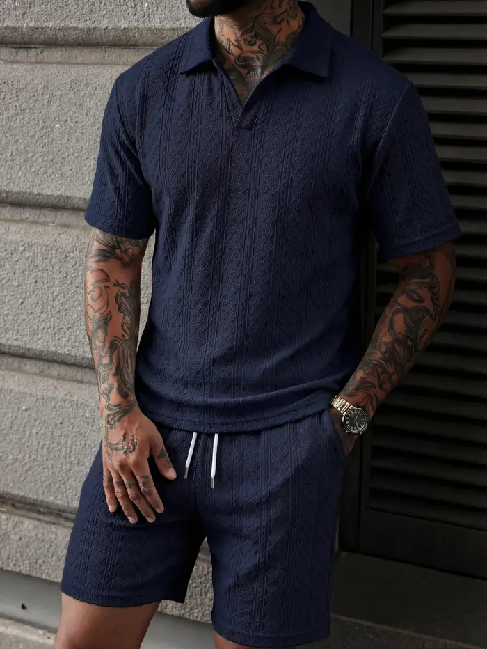 Nouvelle collection été 2025 : Ensemble décontracté pour homme – Polo à revers