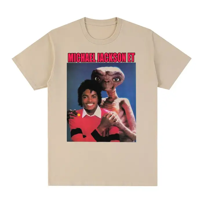 T-shirt homme, Vintage, humoristique, en coton, avec image rétro, chanteur Hip Hop, Michael Jackson 
