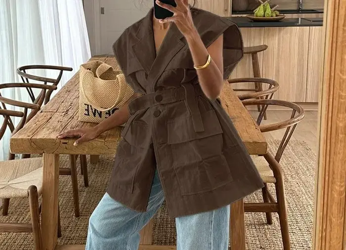Haut ample sans manches pour femme