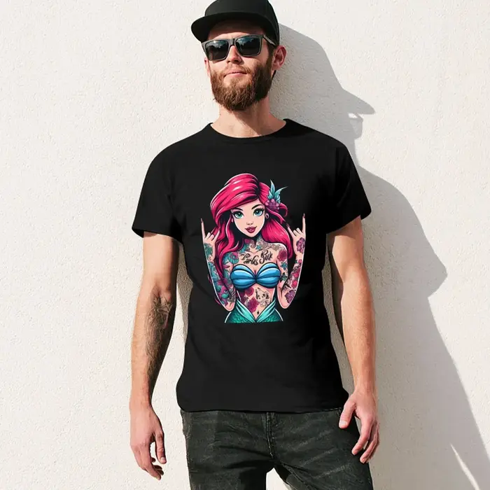 T-shirt Rock Princess of the Oceans, grande taille, en coton doux