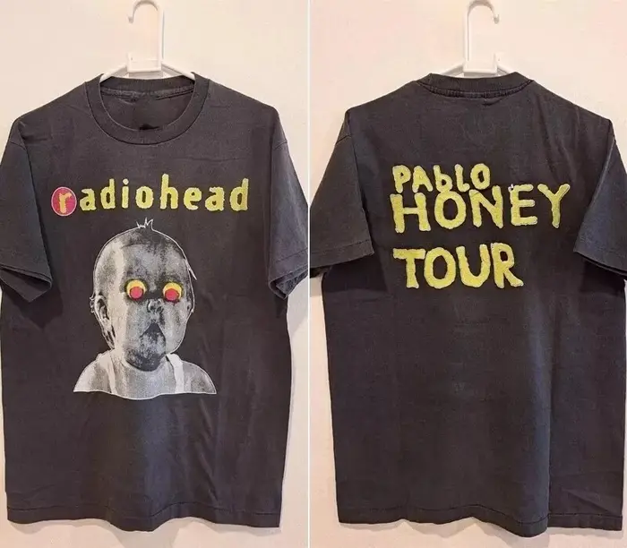 T-shirt unisexe surdimensionné à manches courtes pour hommes, 100% coton, style 1993 Pablo Honey Tou