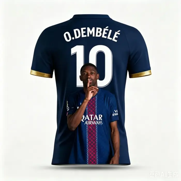 T-shirt de football imprimé en 3D style Dembélé pour la famille