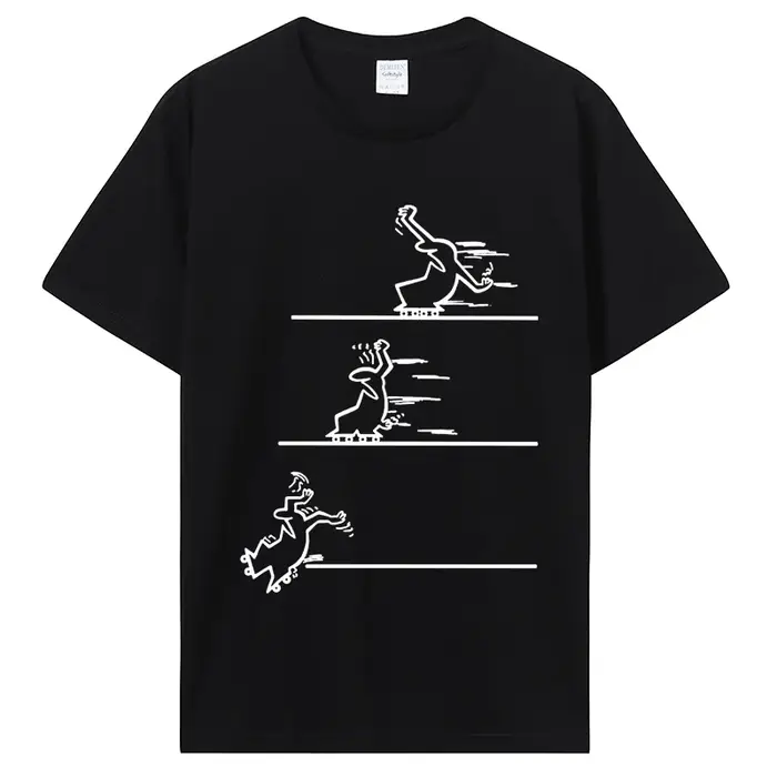 Skateboard La Linea t-shirt classique mode hommes coton col rond t-shirt Hip Hop t-shirts Streetwear