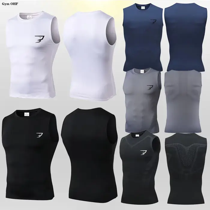T-shirt de sport pour homme avec motif imprimé, t-shirt sans manches ample, t-shirt de musculation, t-shirt de course en plein air, débardeur de musculation