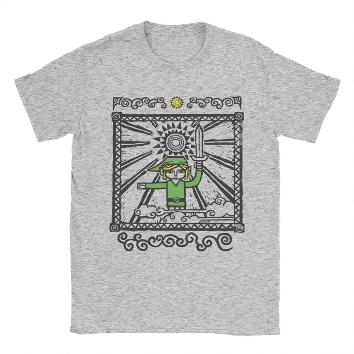 Zeldas T-Shirt Vintage pour hommes, 100% coton, col rond, manches courtes, idée cadeau