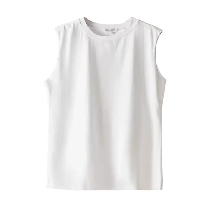 T-shirt sans manches blanc pour femme