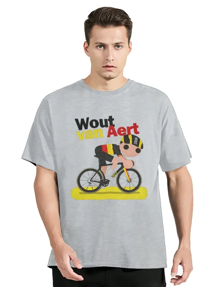 T-shirt en coton de dessin animé mignon pour hommes