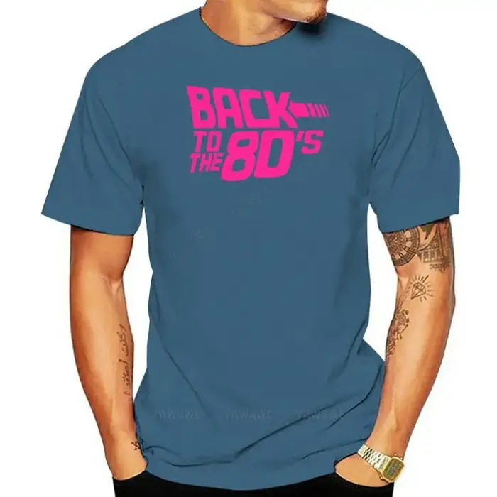 Hauts d'été pour hommes retour aux années 80 t-shirt années 80 robe de soirée fantaisie 80 néon rose