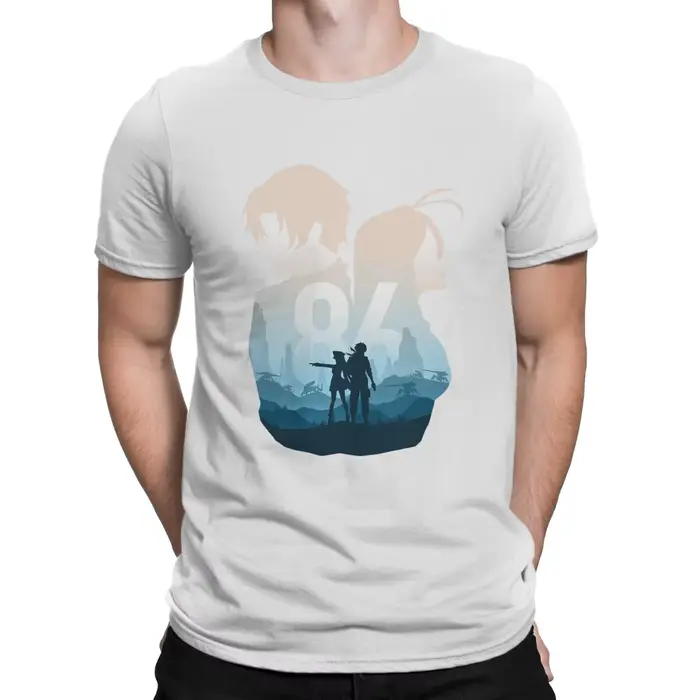 T-Shirt à Manches Courtes et Col Ras du Cou en Coton pour Homme, Vêtement Essentiel avec Paysage Amu