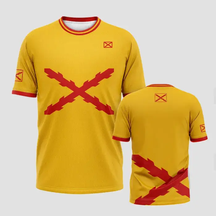 TESN espagnol hommes sport T-Shirt décontracté mode HD impression chemise respirante rue jeunesse haut