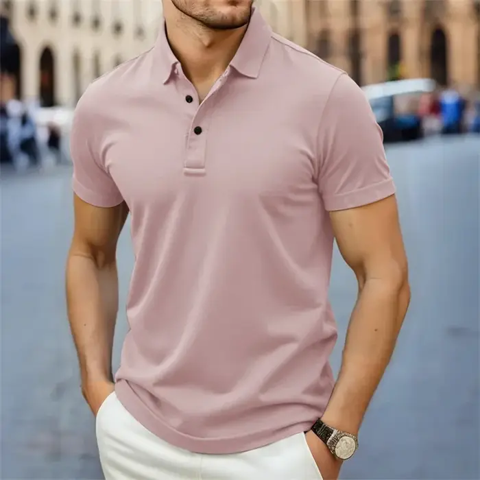 Nouveau Polo Homme 2026 Décontracté et Tendance à Col Simple Manches Courtes – Haut d'Été Confortabl