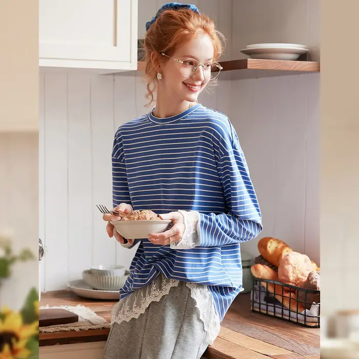 T-shirts pour femmes LOUIS YAO aux couleurs contrastées