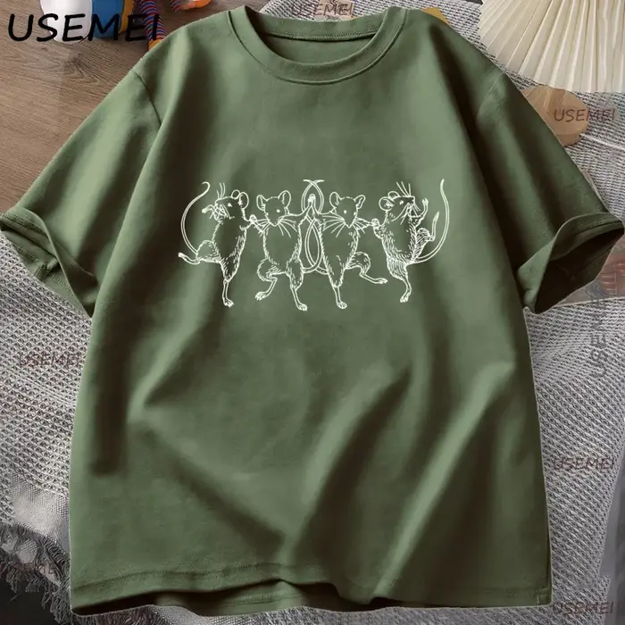 Danse Rats T-Shirt hommes femmes drôle Cottagecore esthétique Y2k vêtements bizarre
