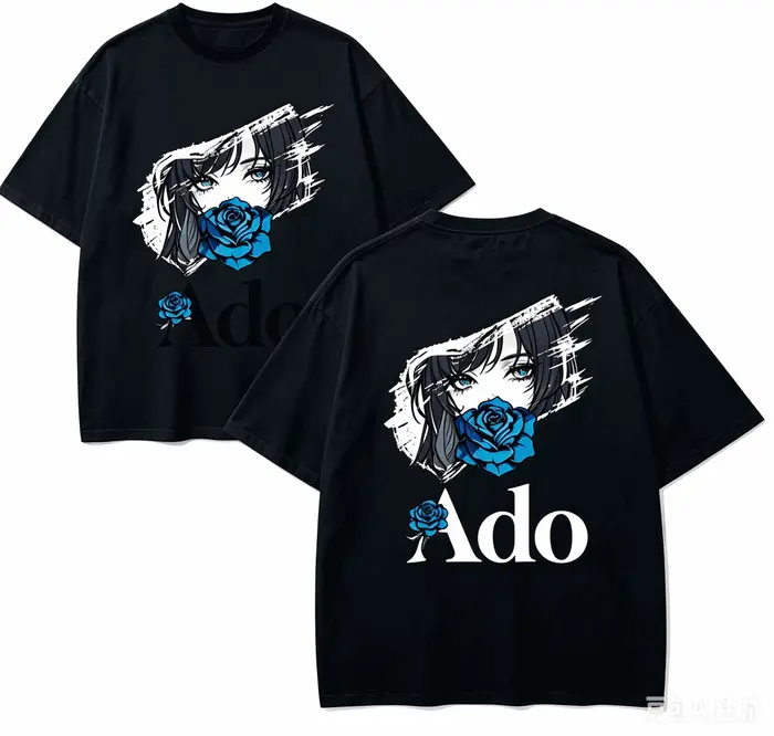 T-shirt Ado Anime Lover en coton Harajuku