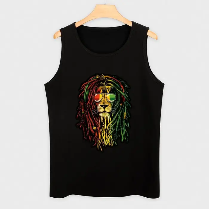 T-shirt Bob Marley Lion |   Débardeur de sport coupe athlétique, idéal pour la gym et l'entraînement