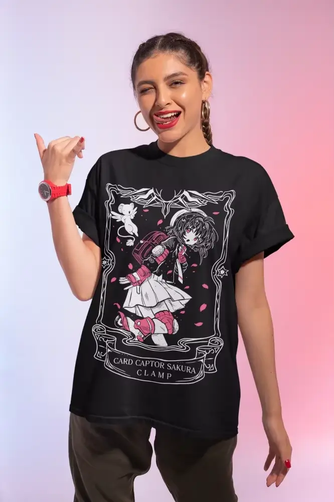 Cardcaptor Sakura T-shirt Kawaii Anime Manga Waifu Kero-Chan cadeau chemise