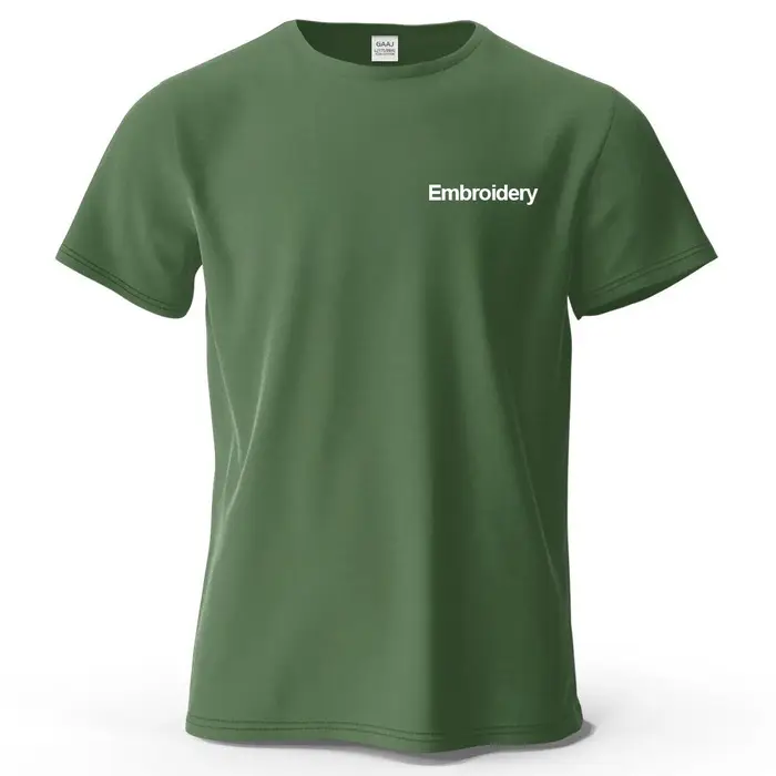 T-shirt broderie personnalisée Premium 100% coton t-shirt Faites votre propre design logo de marque 