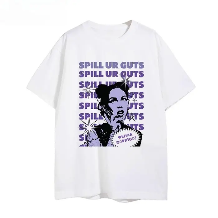 T-shirt de concert Singer Olivia pour hommes et femmes, vêtements d'été en coton Y2K, mode Hip Hop, 