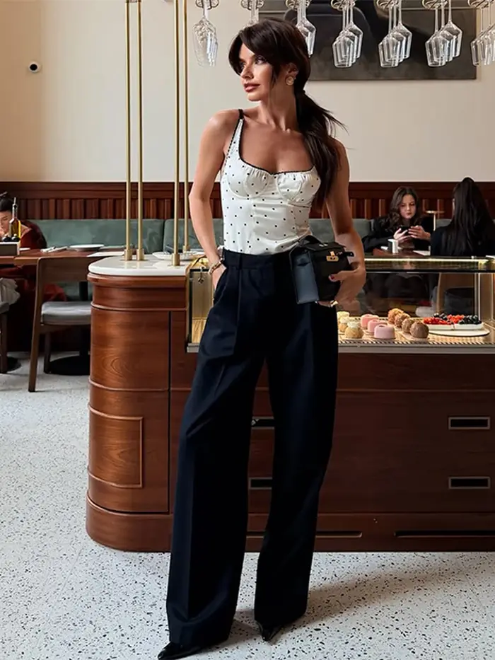 Hauts sexy à pois pour femmes