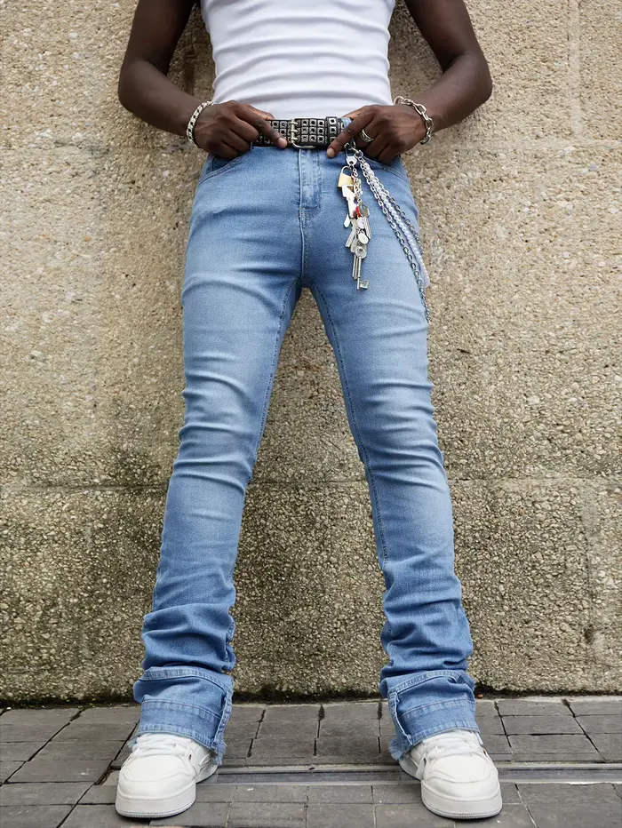 Jeans pour hommes, coupe skinny élastique