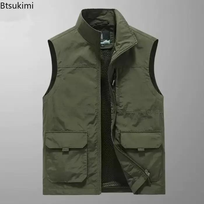 Gilet sans manches en velours Double face pour homme