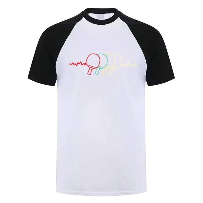 Heartbeat T Shirt Hommes À Manches Courtes Coton Tennis De Table Économie Homme Vêtements Tees Y-TP-013